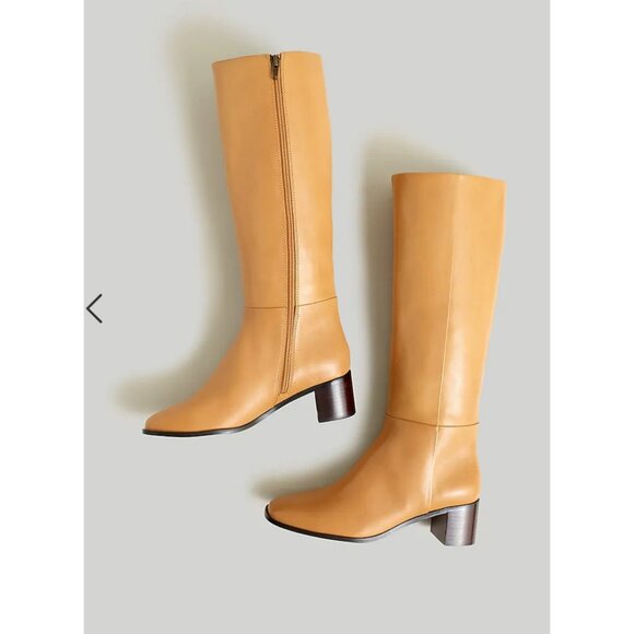 Madewell $298 The Monterey Boot Distant Sand Leather Size 10 NN032 - Picture 1 of 15